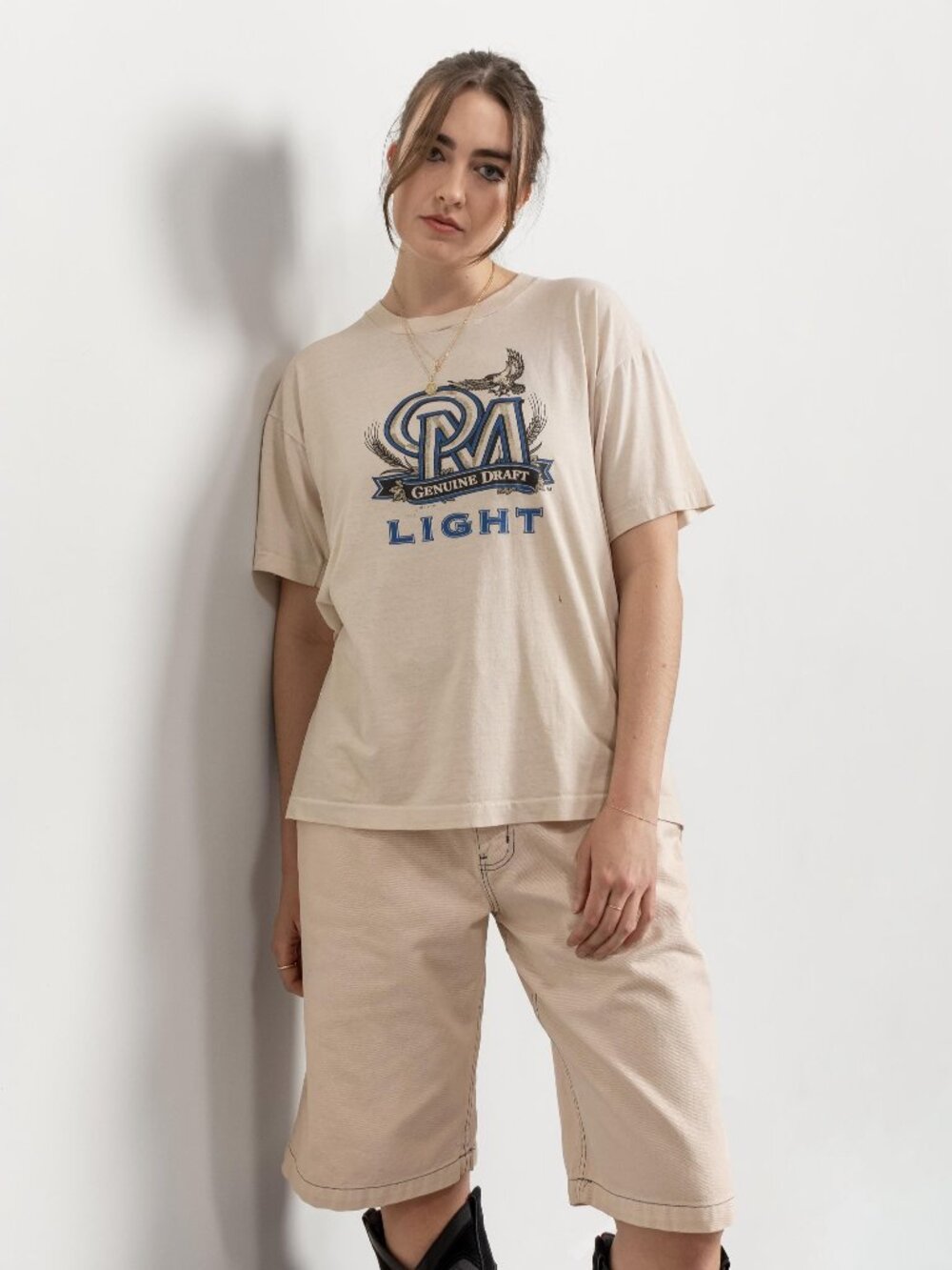 Vintage Genuine Draft Light Beer T-Shirt – 50/50 Poly Cotton Blend